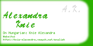 alexandra knie business card